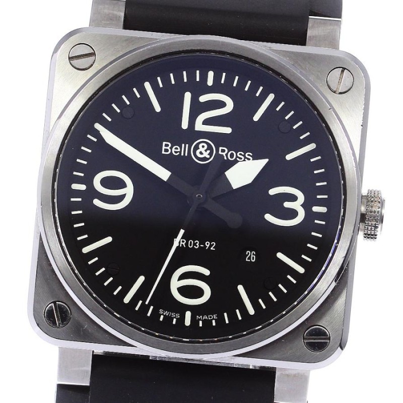 ベル＆ロス Bell＆Ross BR03-92 デイト 自動巻き メンズ 良品 保証書付き_760430 | LINEブランドカタログ