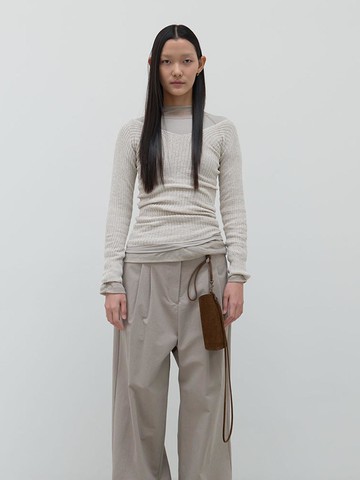Golgi Warmmer Knit Sweater [Beige]