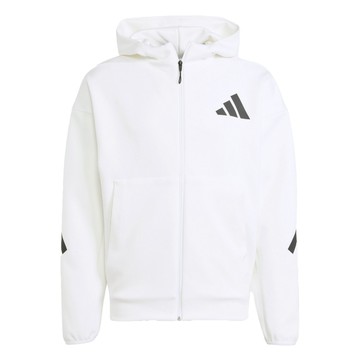 Adidas M Z.N.E. FZ 男款 白色 愛迪達 運動 長袖 口袋 訓練 休閒 寬鬆 連帽 外套 JF2443