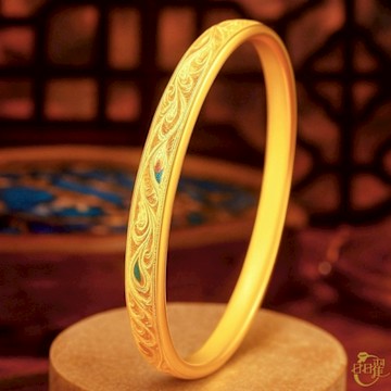 【晶曜珠寶】古法金手鐲 鳳翎 9.05錢