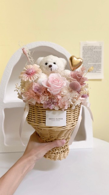 【聖誕禮物】小熊甜筒花 甜筒花束 生日禮物 開幕花禮 交換禮物