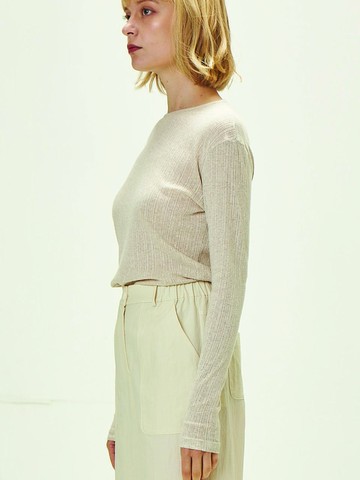 eyelet T - shirt (oatmeal)