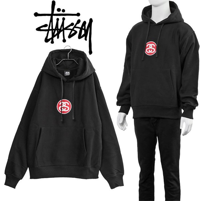 STUSSY パーカー シャネルロゴ SS-LINK HOODIE 裏起毛 1924825-BLACK 