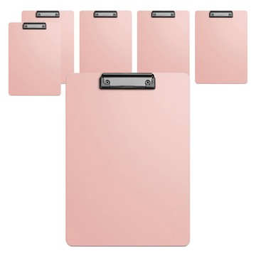 文件平板夾A4 31 x 22 x 0.25cm 夾子顏色隨機  櫻花粉  6個