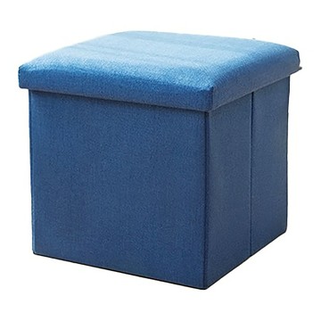 正方形收納椅 25 x 25 x 25cm  寶藍色  1個