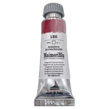 MaIMeRI 美利 藍管狀水彩 S2 #186 MAGENTA QUINACRIDONE 喹吖啶酮苯胺紅  12ml  1色