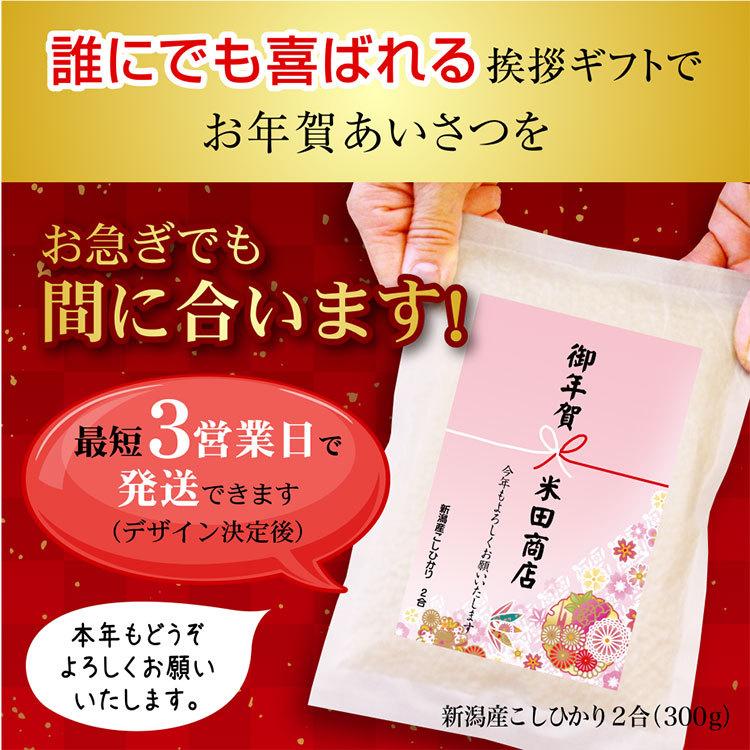 御年賀 米 新潟産コシヒカリ 2合パック（300g）真空パック