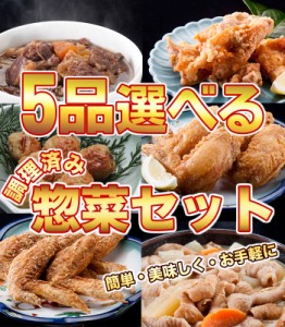 6品選べるお惣菜セット 唐揚げ 手羽先唐揚げ 牛すじ煮込み もつ煮込み つくね ビール 酒のつまみに最適【牛スジ