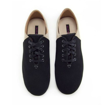 Two Tone Lace-up Shoes M1105A BlackKhaki