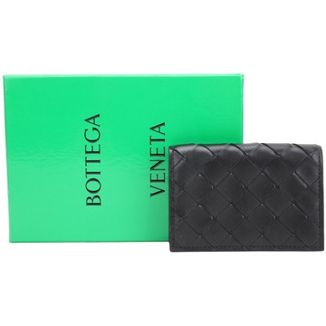BOTTEGA VENETA 寶緹嘉 Intrecciato 手工編織羊皮萬用卡片夾(黑色)