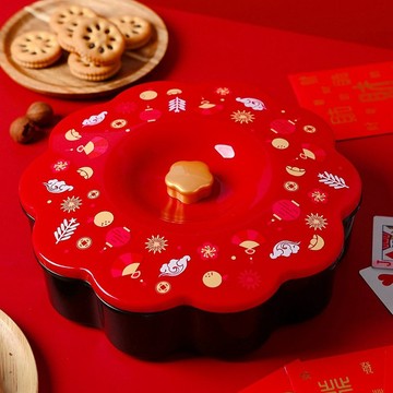 ✔️有發票🇹🇼現貨🌟大推薦▶️6格傳統糖果盒 開運 喜糖盒 糖果盒 喜慶餅盒 收納盒 結婚嫁娶 婚禮喜糖