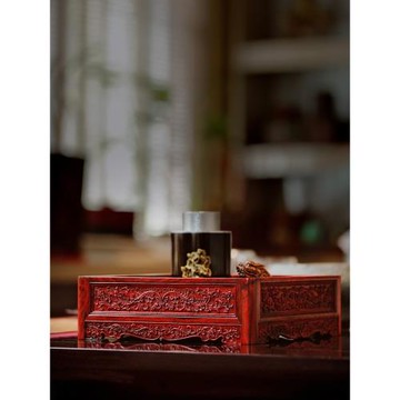 小葉紫檀木西番蓮紋文盤收納盤中式復古中國風家用紅木托盤都承盤