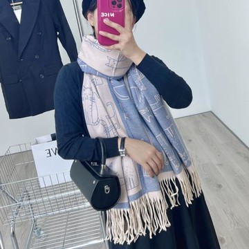 可愛貓咪雙面少女冬季加厚圍巾