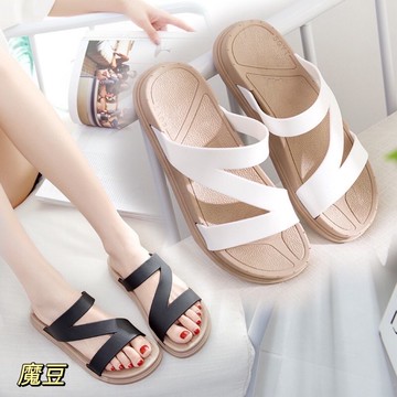 Z字拖鞋女2021夏季平底外穿涼拖鞋家居防水防滑韓版軟底一字