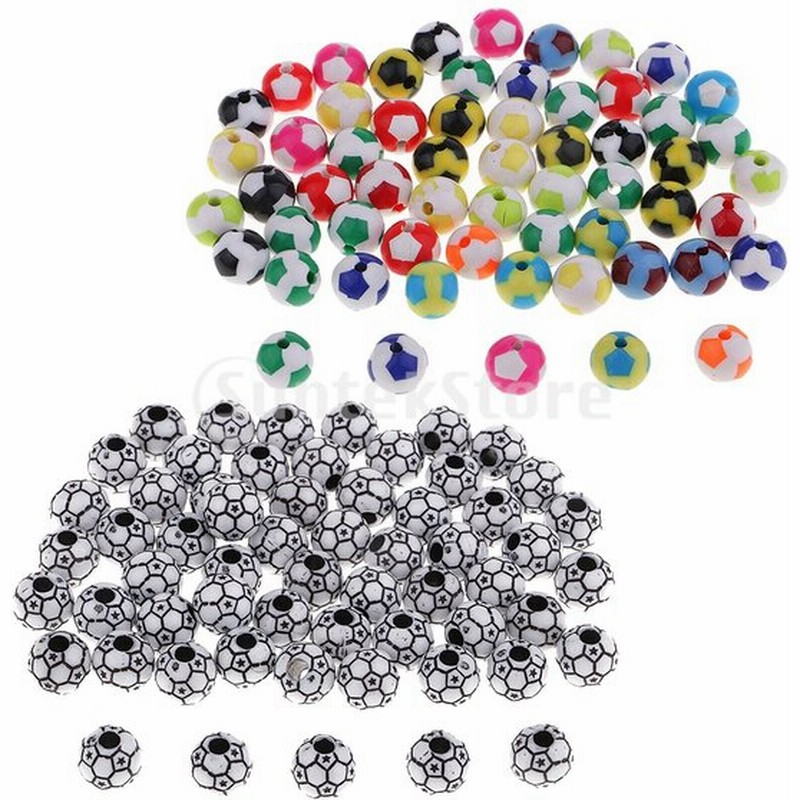 Diyジュエリーのための60個のサッカーボールビーズガラスシードビーズ 通販 Lineポイント最大0 5 Get Lineショッピング