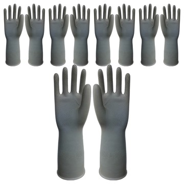 comet 廚房橡膠手套  灰色  大(L)  5雙