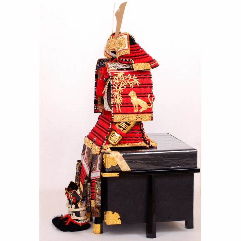 鎧兜 竹虎之大鎧 忠保 御鎧飾 飾り甲冑赤糸威 五月人形 五月人形