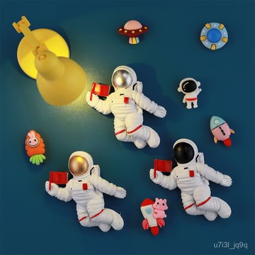 太空宇航員冰箱貼磁貼個性創意3d立體網紅家居裝飾品吸鐵石留言貼