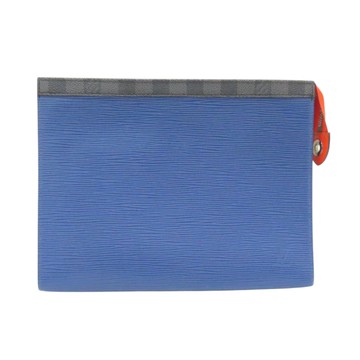 【二手名牌BRAND OFF】LOUIS VUITTON 路易威登 藍色 Epi皮革 Pochette Voyage 手拿包 M62912
