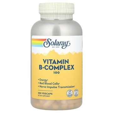 Solaray, 含蘆薈的複合維生素B 100，250粒素食膠囊