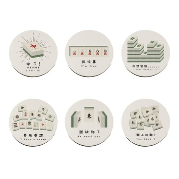 TRON 圓形軟式珪藻土7*7cm (2入組) 趣味麻將 車用杯墊 汽機車杯墊 吸水墊