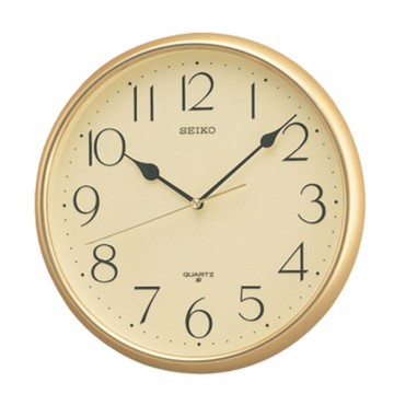 seiko SK037 精工鐘 (QXA001G) 金色外框清新數字標準鐘/28*3.9cm｜樂天全館特惠中★指定刷卡回饋10%