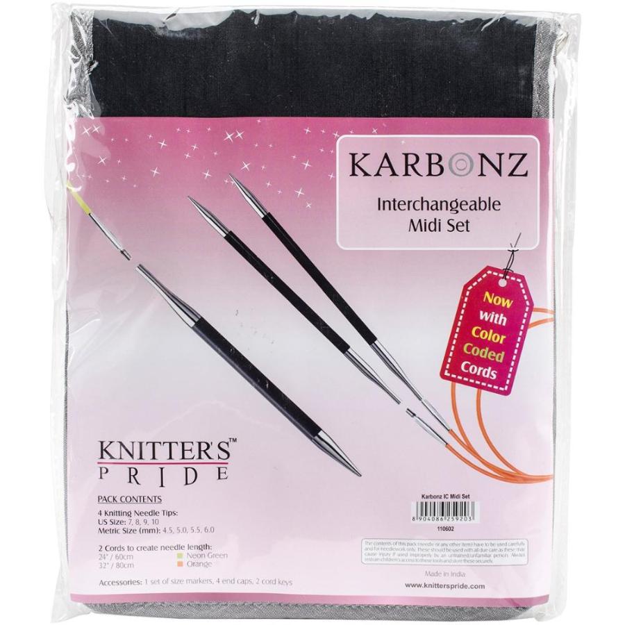 Knitter s Pride 515981-Karbonz 交換針 ミディセット