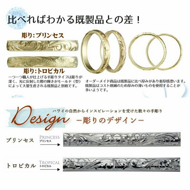 ラウレア ハワイアンジュエリーリング11号 ハワイアンジュエリー ラウレア 結婚指輪にオーダーメイド