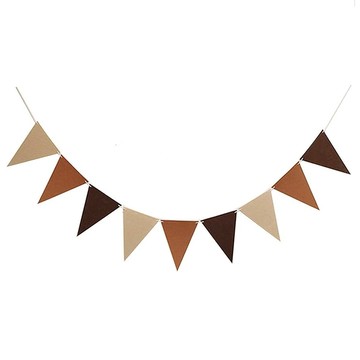 收涎布置組 經典拉旗 棕色  1組