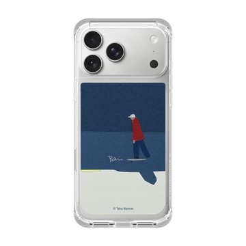 iPhone 17 Pro Max ClearX 晶透白 - Taku Bannai 坂内拓 - Blue shadow｜藍影滑板少年