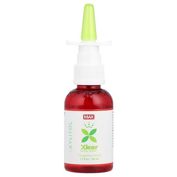 Xlear, Max，木糖醇天然鹽水鼻噴霧劑，特佳緩解，1.5 液量盎司（45 毫升）
