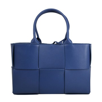 BOTTEGA VENETA 652867 大格編織小號肩背手提托特包.藍