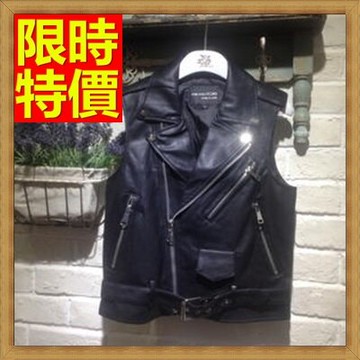 皮背心皮馬甲-韓國帥氣拉鏈短款女外套65t37【獨家進口】【米蘭精品】