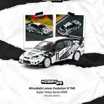 【東海模型】TARMAC WORKS 1/64 三菱 Mitsubishi Lancer Evolution VI TME Super Taikyu Series 2000