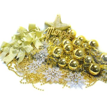 摩達客 聖誕裝飾配件包組合~金銀色系 (8尺(240cm)樹適用)