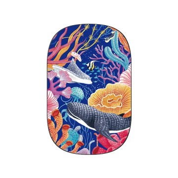 固架 MAX- MagSafe 兼容 黑 - Ocean Collection: Let's Sea 海洋系列：一路向海 - 海底花花世界（鯨鯊版）