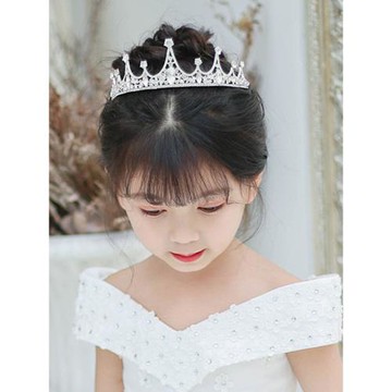皇冠頭飾發箍兒童公主發冠水晶女童頭箍演出女孩發飾發卡生日王冠