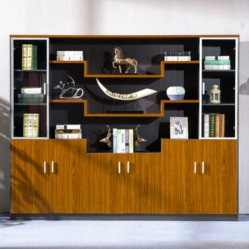 ??快速出貨 可開發票 現代簡約文件柜立體式多功能辦公資料過落地書柜時尚FC-R2420-B