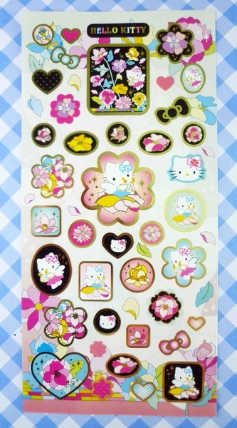 【震撼精品百貨】Hello Kitty 凱蒂貓~KITTY貼紙-豎琴