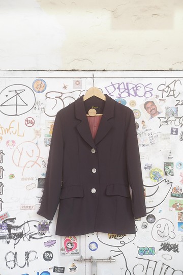 純情百貨行 Vintage 古著 古著外套  西裝外套 葡萄紫外套 SU04