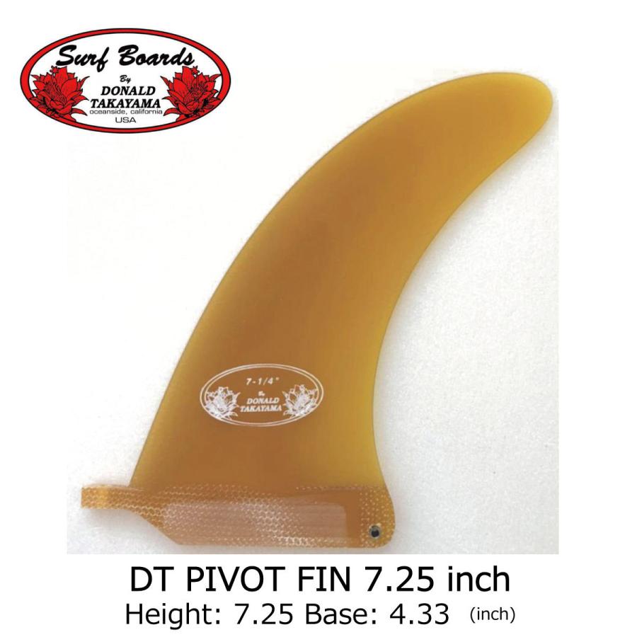 HPD DT PIVOT Fin 7.25 inch Amber Tint / ドナルドタカヤマ ピボット