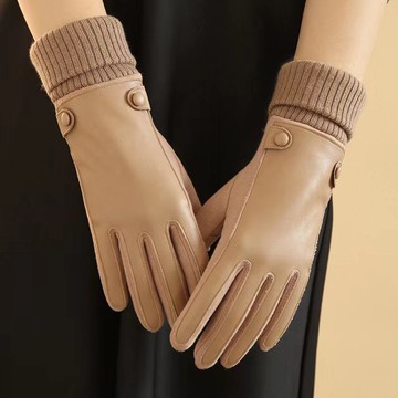 免運🔥手套女冬季觸屏加絨加厚日系韓版騎行開車防風保暖女士皮手套冬天防滑 防風 防水手套 防寒手套 騎車手套 加絨加厚手