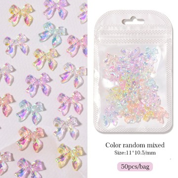美甲雙層極光蝴蝶飾品 網紅爆款夏日立體幻彩裝飾指甲鑽 蝴蝶美甲飾品銀色合金平底日式水鑽DIY配飾跨 美甲材料