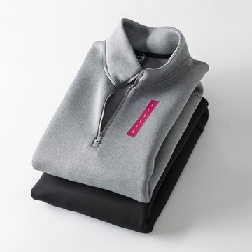 潮流設計！高品質太空棉！蓬松有型！春款男半拉鏈立領空氣層衛衣