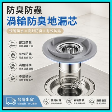 渦輪快速排水🍅防臭地漏芯 防蟲落水頭 即插即用 地漏 防臭地漏 排水孔防臭 排水孔內芯 防蟲防臭 廚房地漏 廚房神器