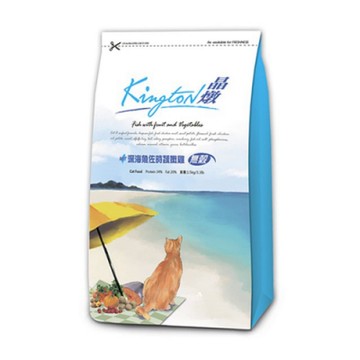 Kingston晶燉無穀貓-34%Protein深海魚佐食蔬嫩雞 1.5KG x 2入組