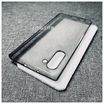 💖限時特價💖透黑色簡約適用三星note10手機殻超薄透明硅膠軟殻全包防摔弧邊新