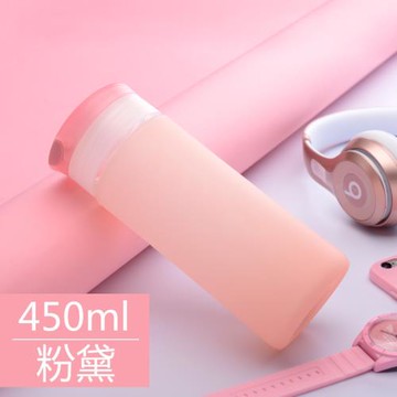 migo便攜玻璃杯女耐熱防摔水杯拎手繩ins可愛隨手杯茶水保溫杯子