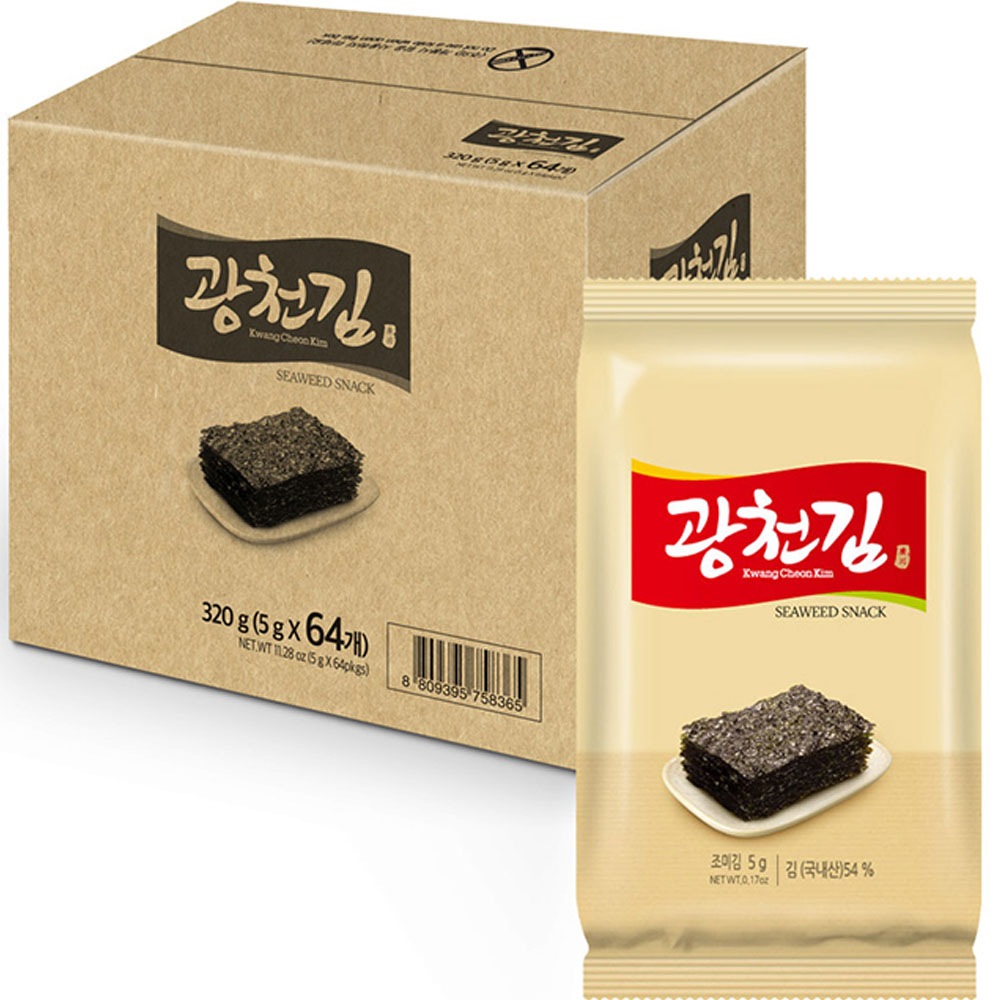 韓国食品 廣川海苔 調味料海苔 5g*64p