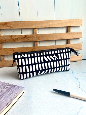 骨牌推推樂三層筆袋 日本棉布製作 畢業 生日 交換禮物